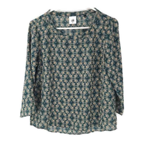 CAbi Jade leaf print top small 3069 - Picture 4 of 8
